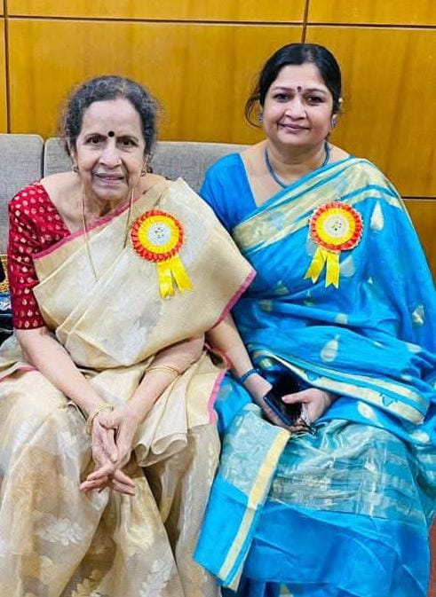With actress usha nadkarni
