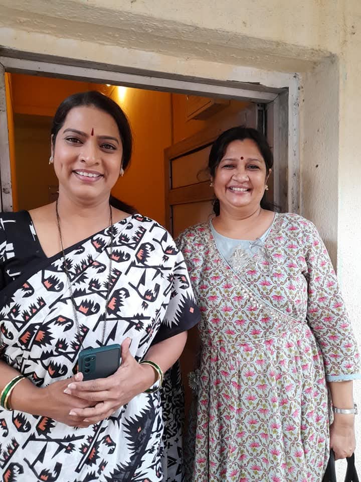 With actress leena bhagwat