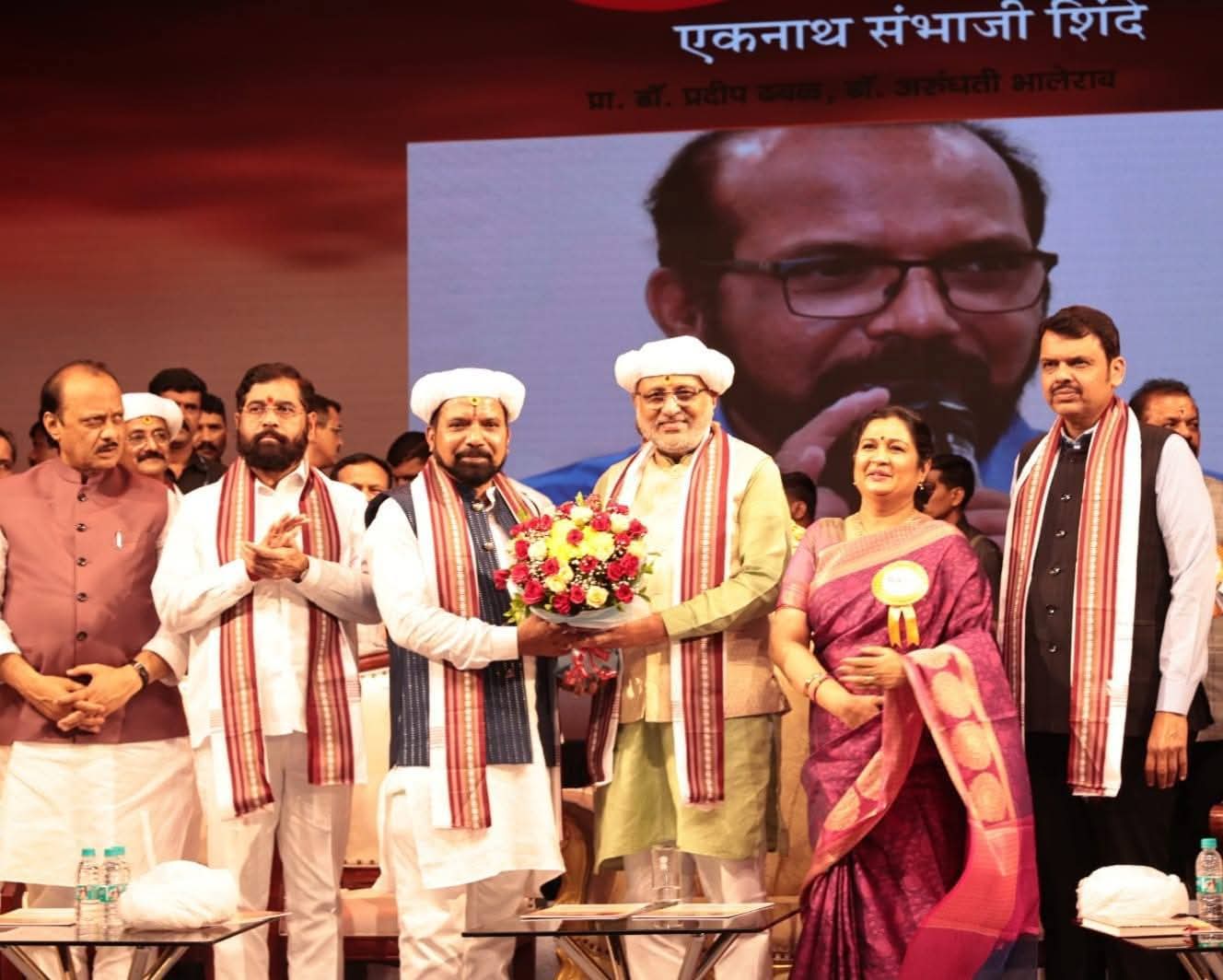 With Devendra ji Fadanvis with DCM Eknath Shinde ,Dr Dhaval ,DCM Ajit Pawar and former governor of Maharashtra