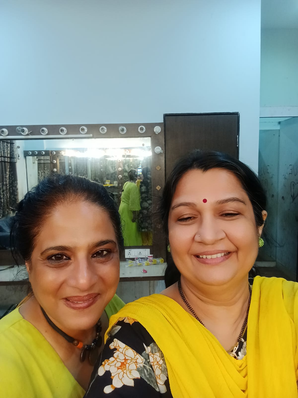 With actress Shubhangi Gokhale