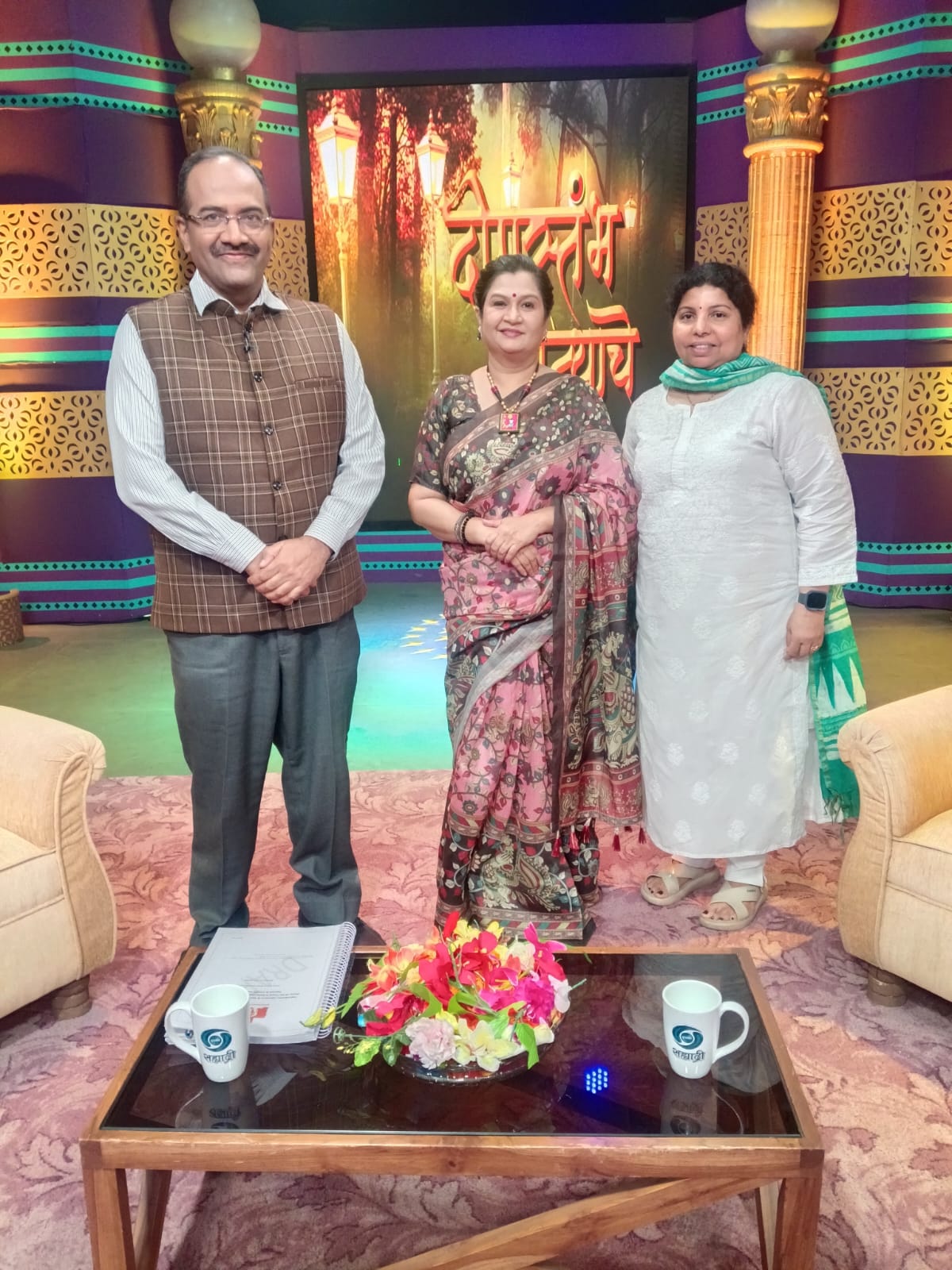 Managing Director of Maharashtra Tourism Development Corporation (MTDC), IAS Shri Nilesh Gatne, Dr. Arundhati Bhalerao, and Doordarshan Producer Sandhya Pujari.