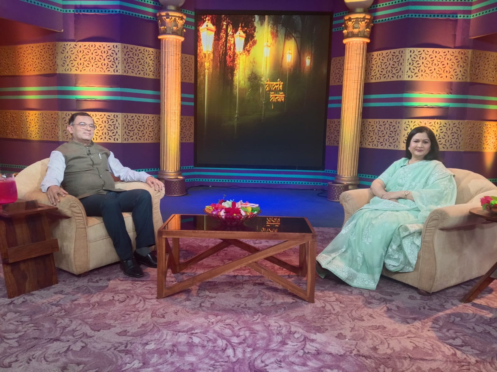 With Dr. Kiran Kulkarni—Secretary for the Marathi Language and Secretary of the Cultural Affairs Department, Government of Maharashtra